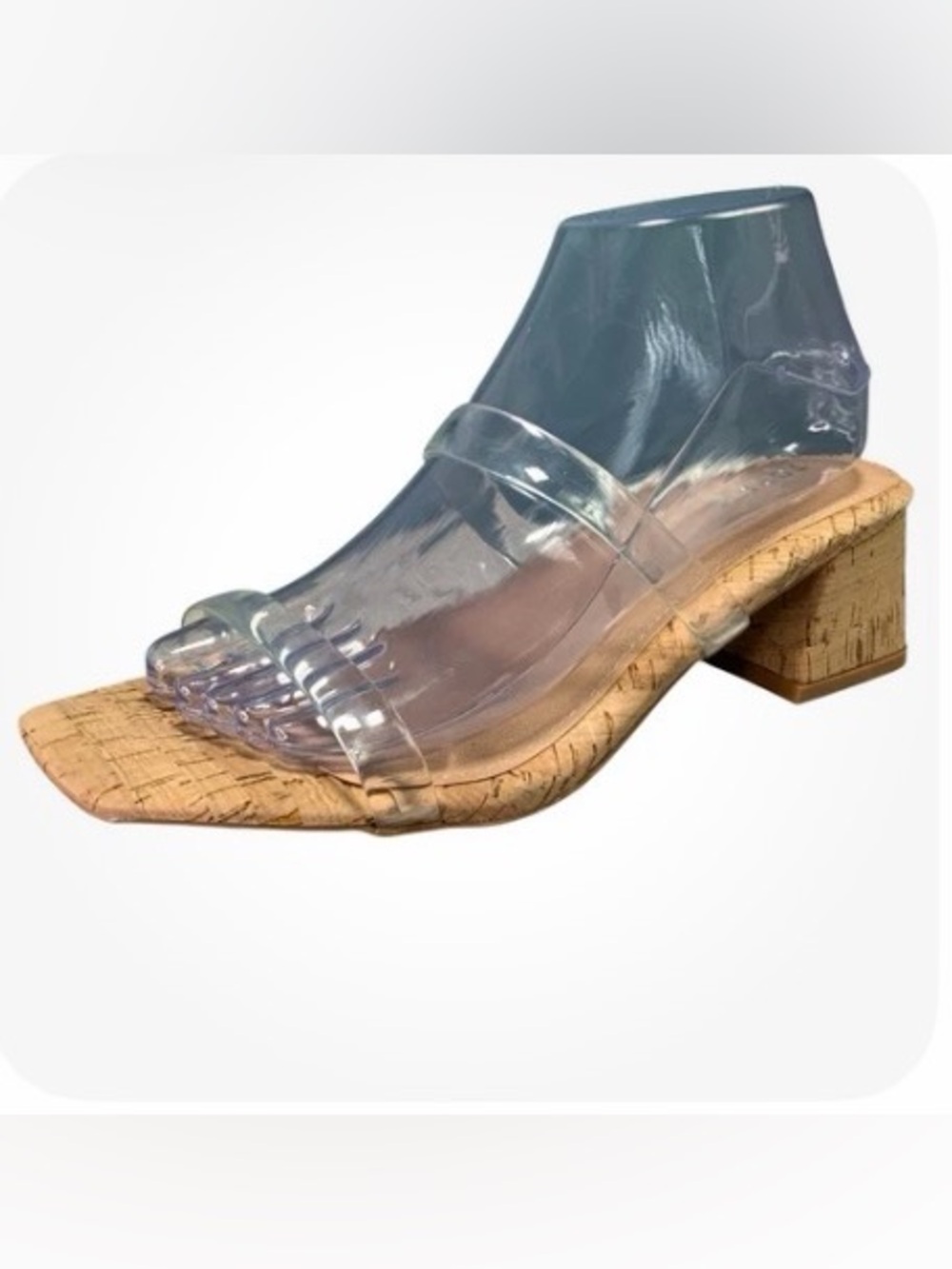torrid Clear PVC Cork Block Heel Mules
